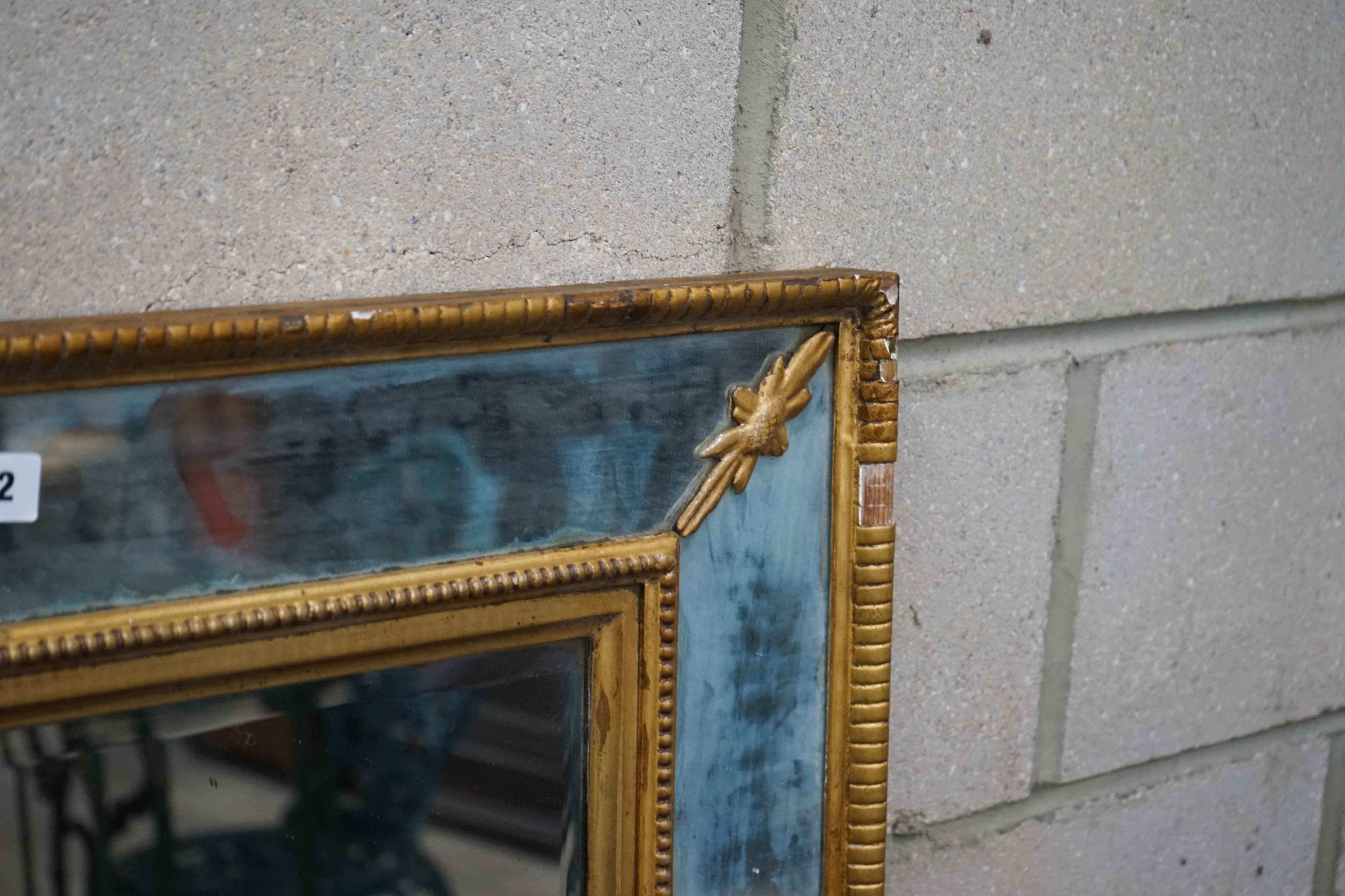 A 19th century gilt marginal plate rectangular wall mirror, width 89cm height 64cm